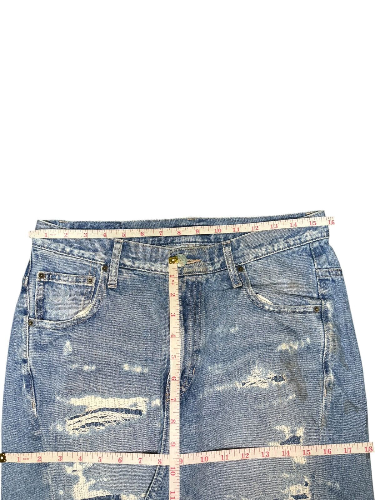 Kapital Vintage Japanese Brand Sashiko Distressed Jeans Size 31" - 6 Thumbnail