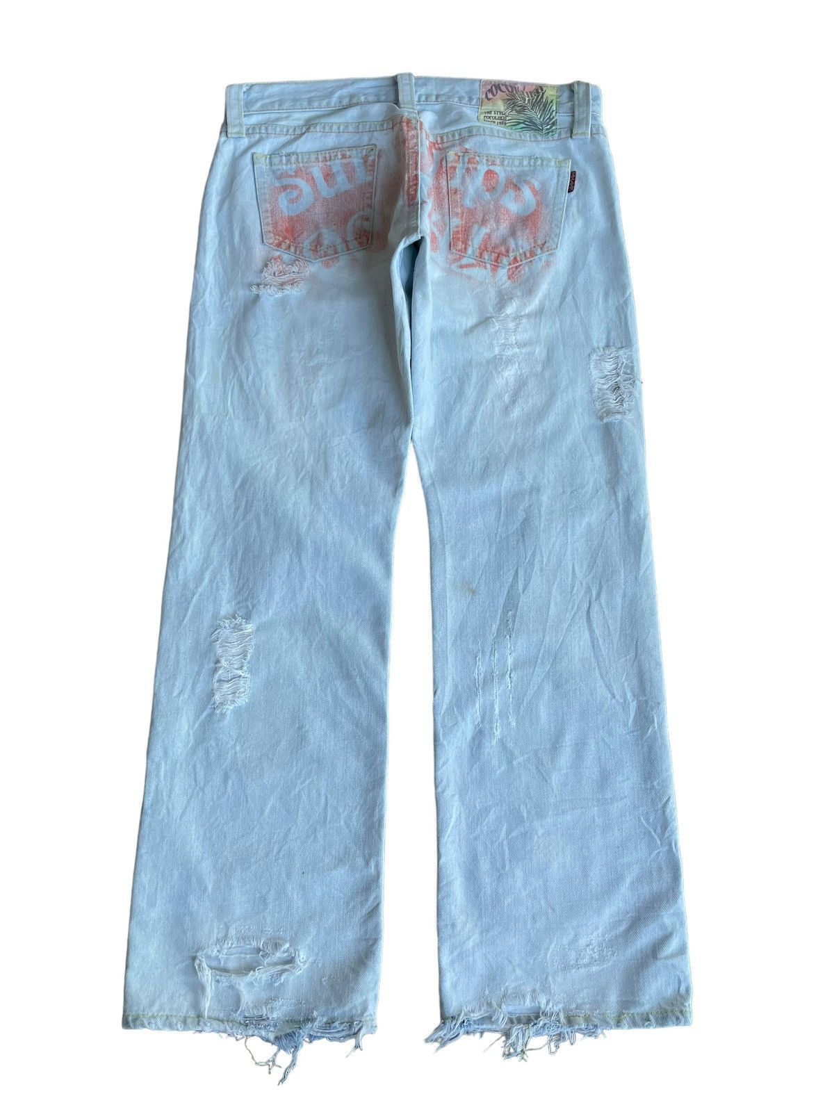 Japanese Brand Vintage Y2K Japanese Cocolulu Surf Trip Paint Spellout Jeans Size US 34 / EU 50 - 6 Thumbnail