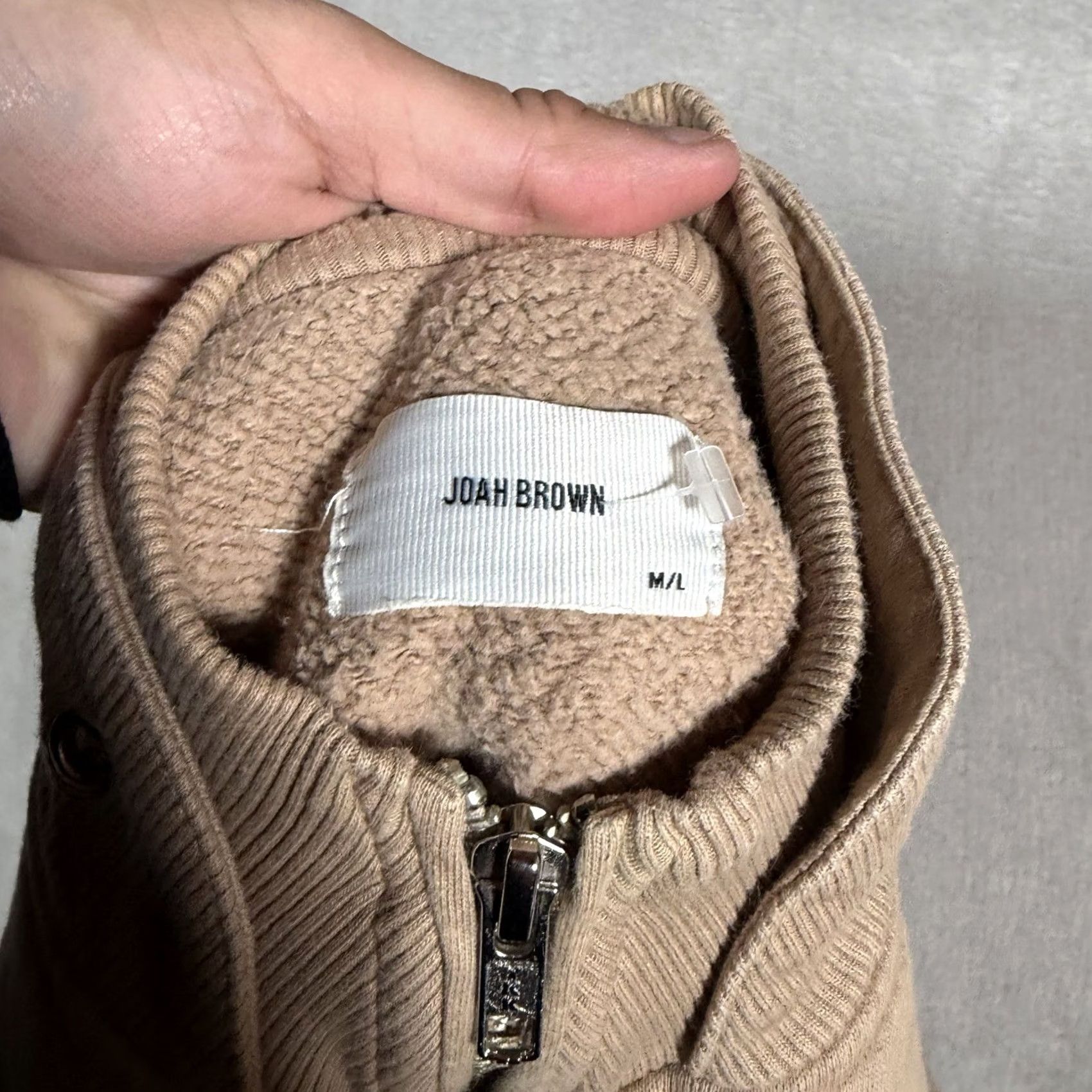 Vintage Joah Brown Womens Medium Brown Retro Pullover Sweater Casual Half Zip Sweatshirt Size M / US 6-8 / IT 42-44 - 3 Thumbnail