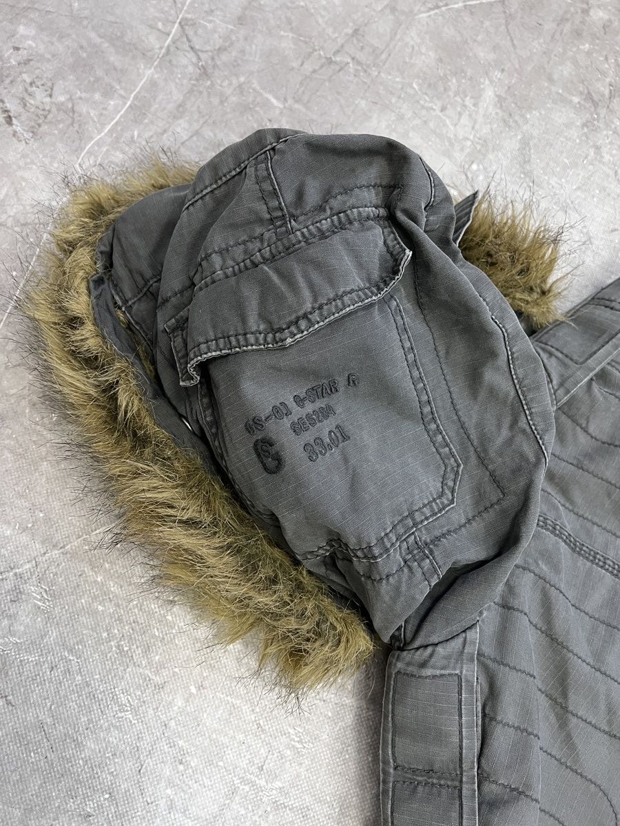 G-Star G-star if six was nine grey jacket fur hood bomber y2k Size US M / EU 48-50 / 2 - 12 Thumbnail