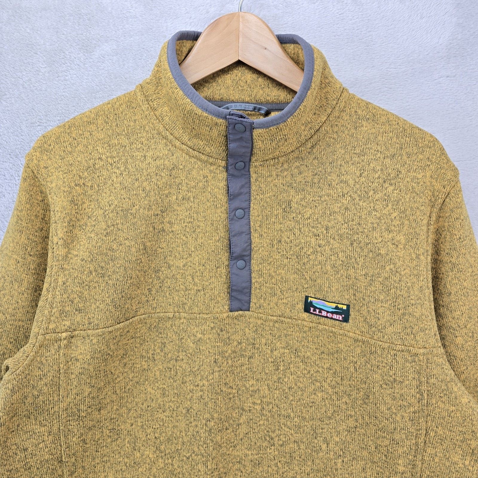 L.L. Bean LL Bean Sweater Fleece Large 1/4 Snap Slightly Fitted Size US L / EU 52-54 / 3 - 3 Thumbnail