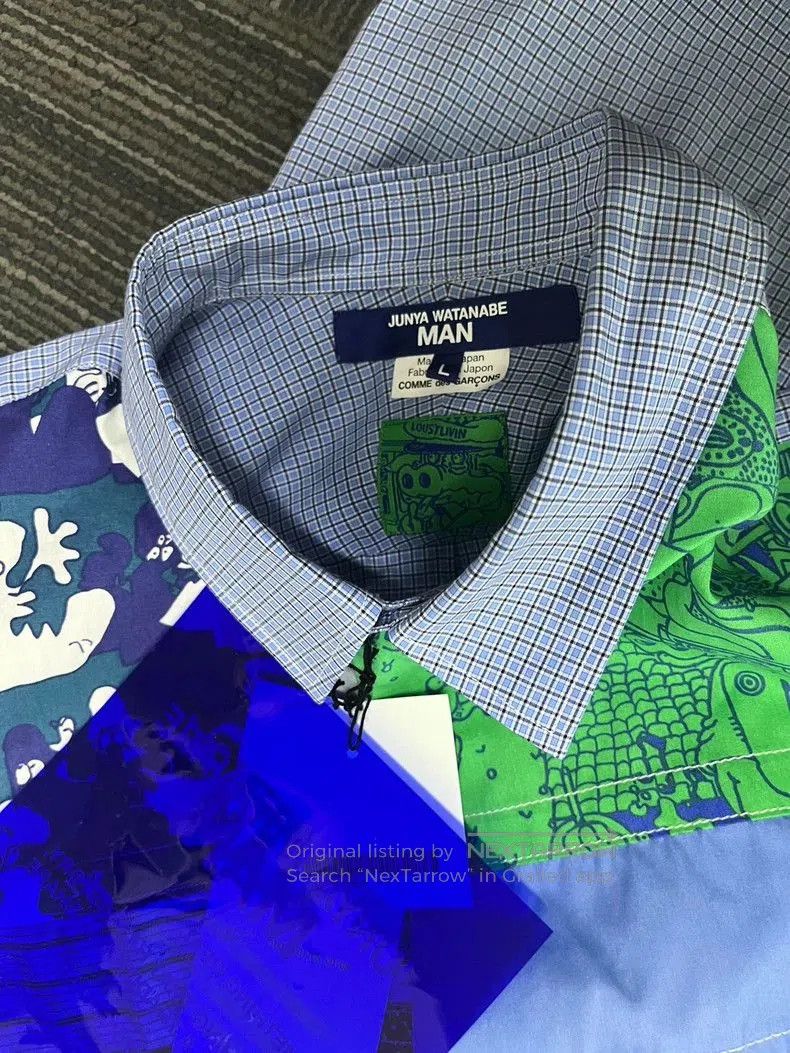 Junya Watanabe Junya Watanabe Patchwork Short Sleeve Shirt. Size US L / EU 52-54 / 3 - 3 Thumbnail
