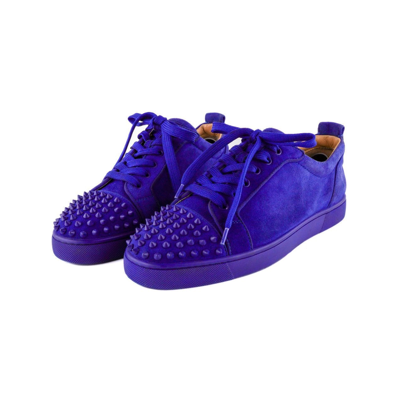 Christian Louboutin Christian Louboutin Electric Suede Baby Blue Spikes Sneakers Grailed