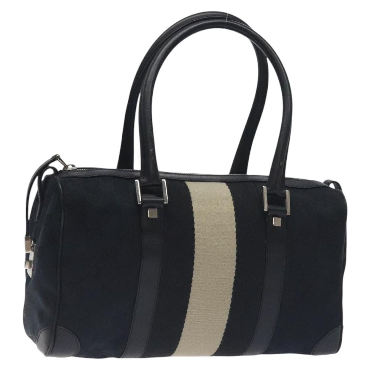 Gucci GUCCI GG Canvas Sherry Line Hand Bag Black Silver 000 0851 Size ONE SIZE - 1 Thumbnail