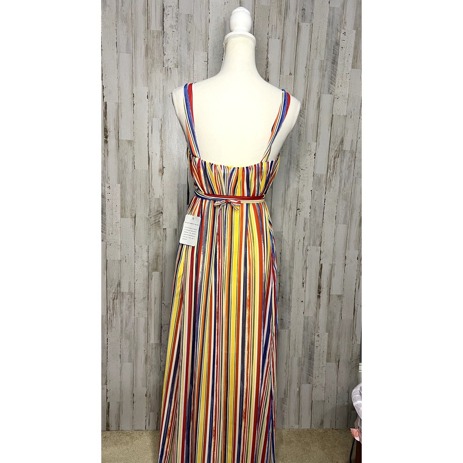 MAGGY LONDON NWT Maggy London Womens Size 0 Striped Maxi Dress Sleeveless Size XS / US 0-2 / IT 36-38 - 4 Thumbnail
