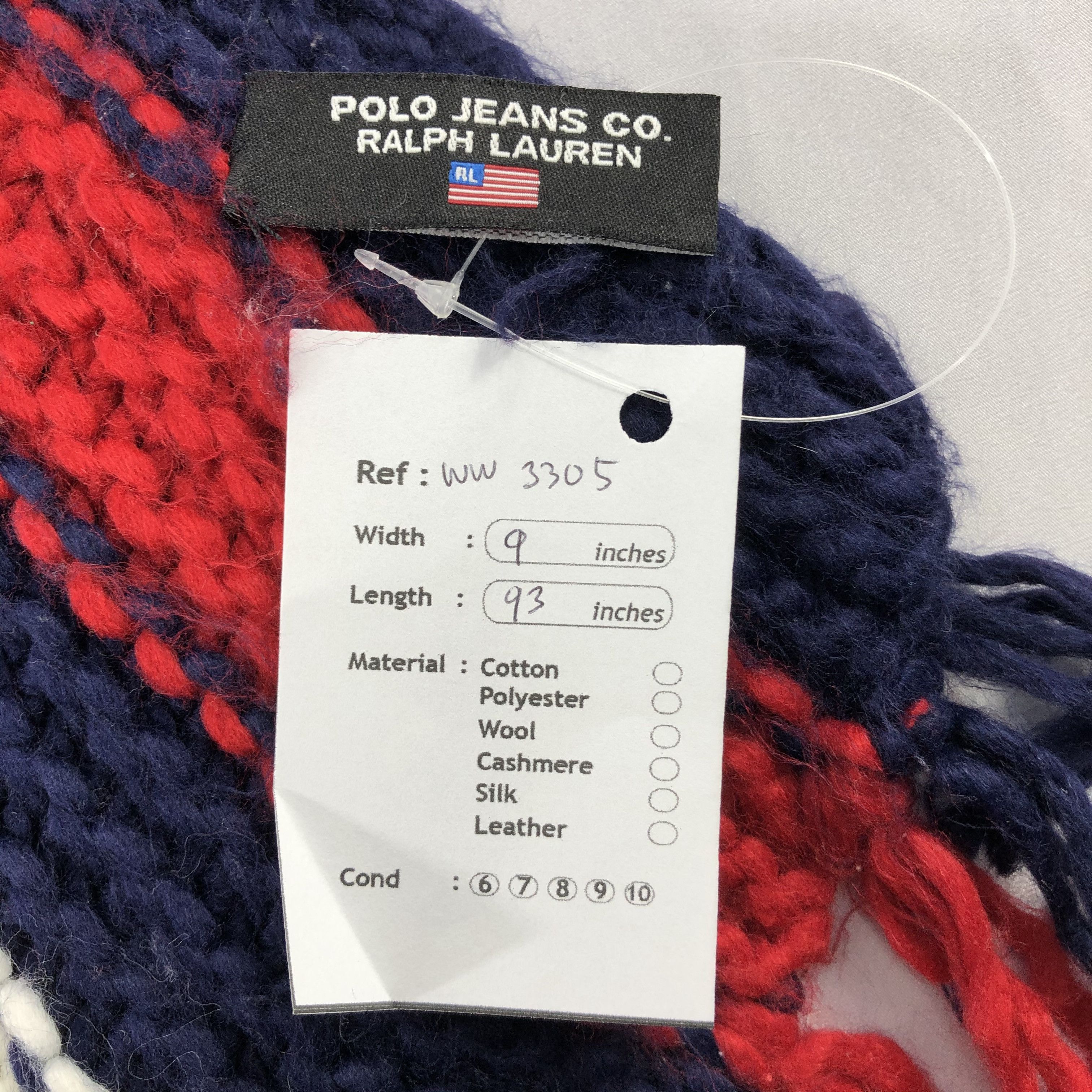 Polo Ralph Lauren × Vintage Vintage Polo Ralph Lauren Scarf - WW3305 Size ONE SIZE - 6 Thumbnail