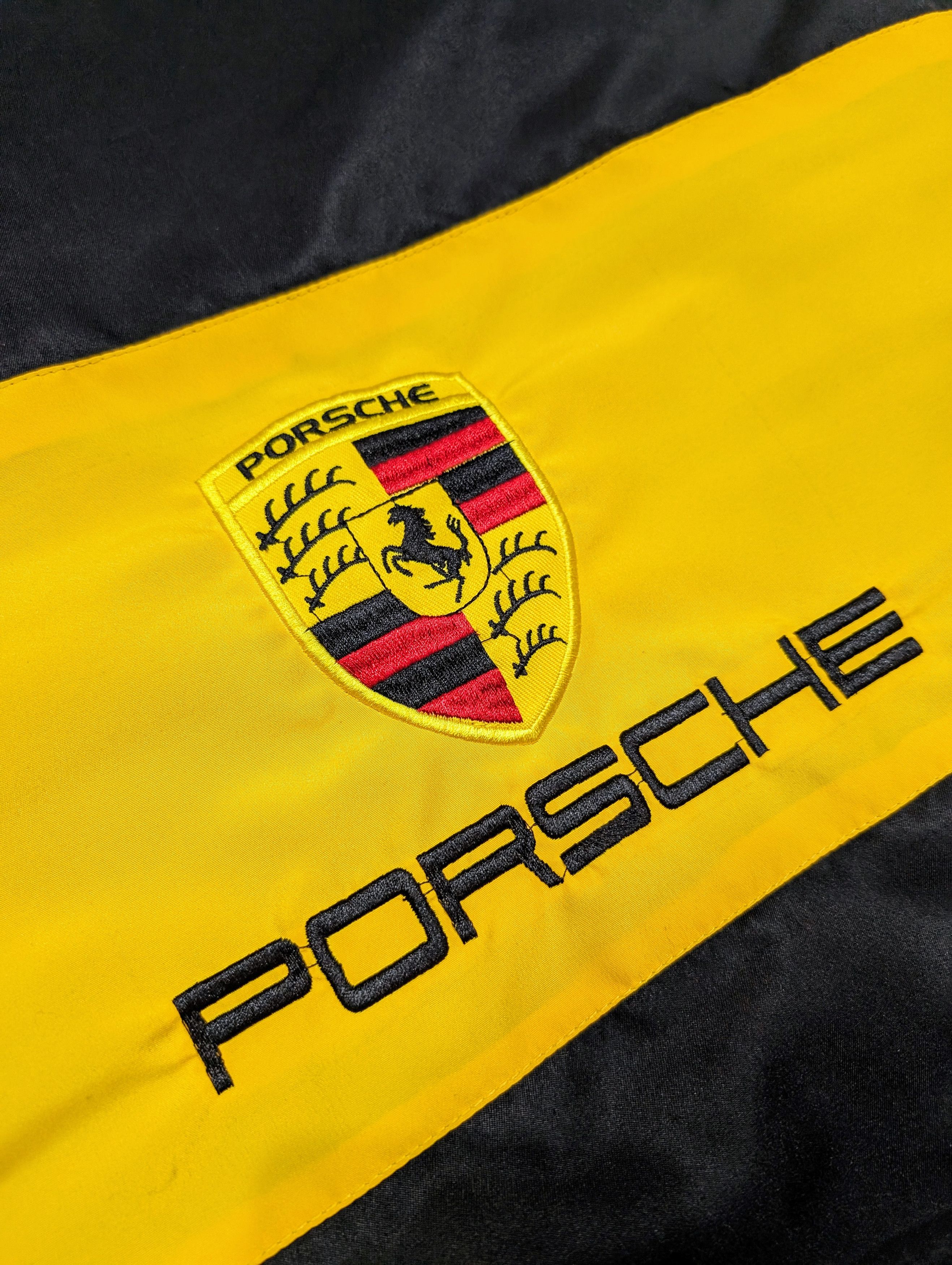 Porsche Design 💥 Men's Porsche Black & Yellow Racing Jacket -Iconic Design Size US XL / EU 56 / 4 - 11 Thumbnail