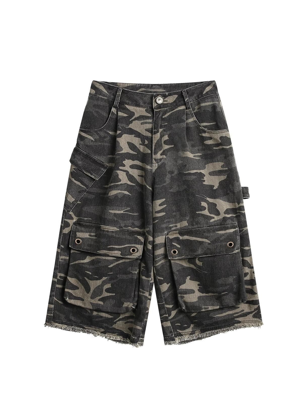 Japanese Brand Camo Cargo Baggy Shorts Pant Size US 31 - 7 Thumbnail