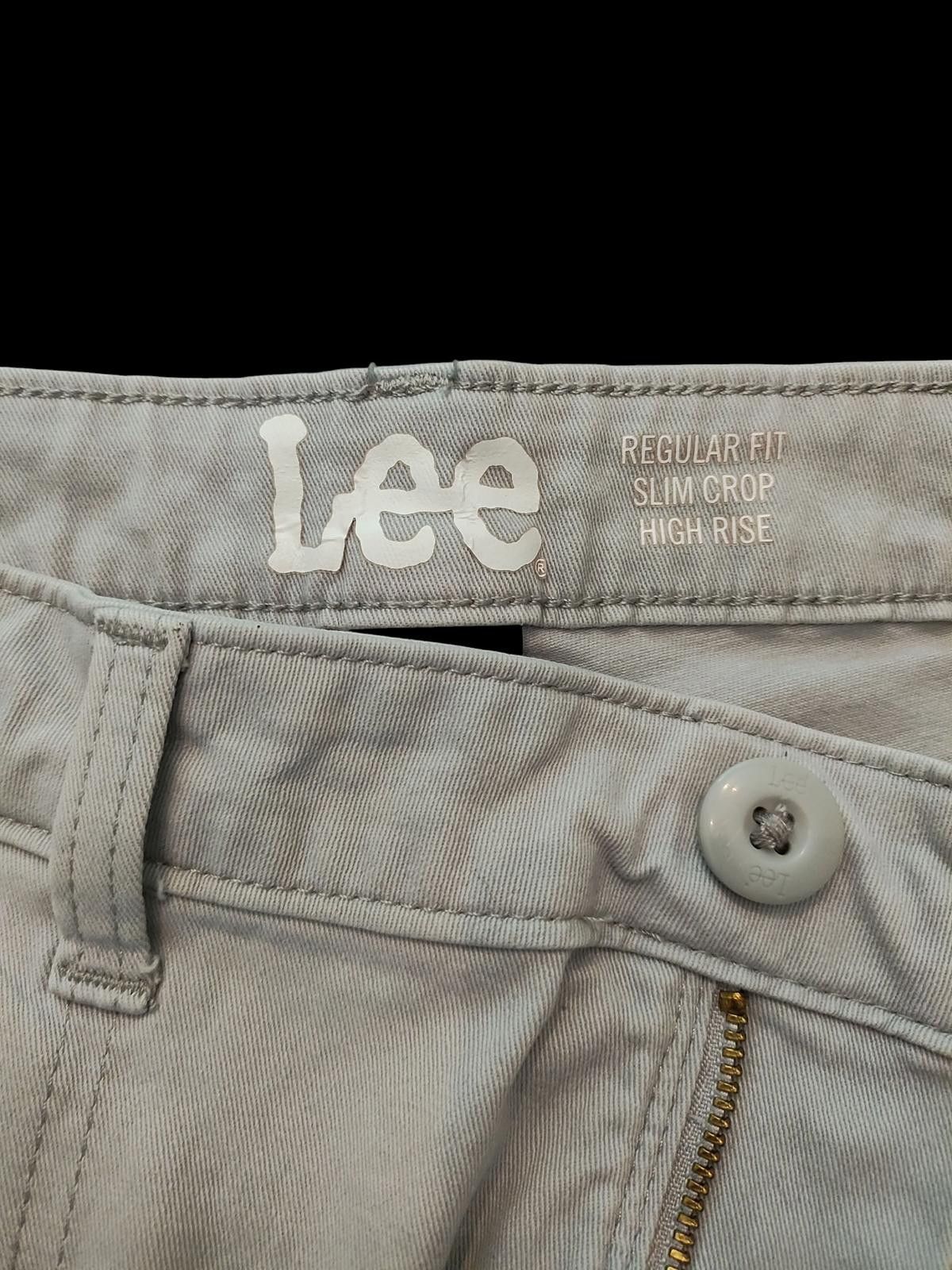 Lee Lee Regular Fit Slim Crop High Rise Pants Size 32" / US 10 / IT 46 - 4 Thumbnail