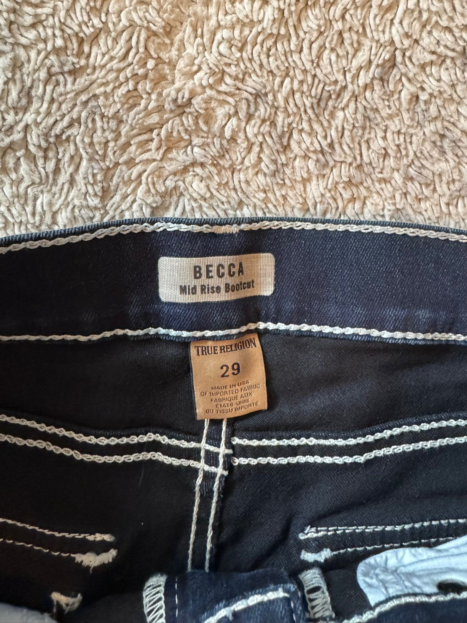 True Religion True Religion Vintage 2000s Becca Mid Rise Bootcut Jeans Size 29" - 7 Thumbnail