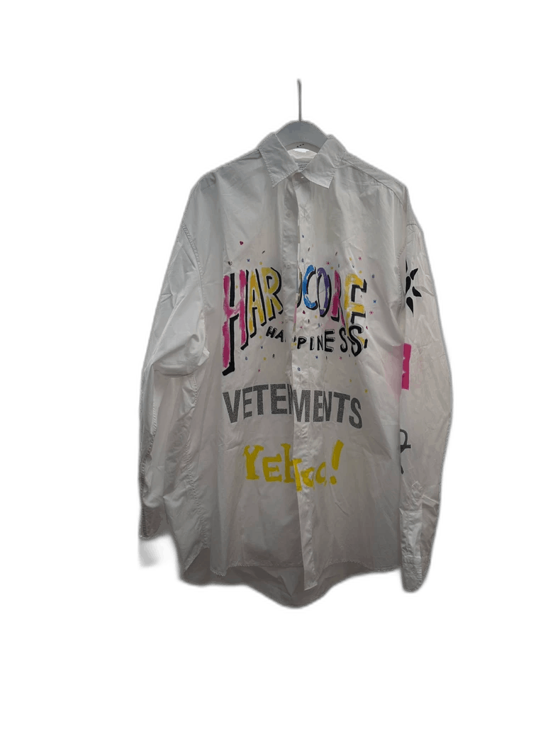 Vetements vetements white graffiti shirt for casual wear Size US M / EU 48-50 / 2 - 1 Thumbnail