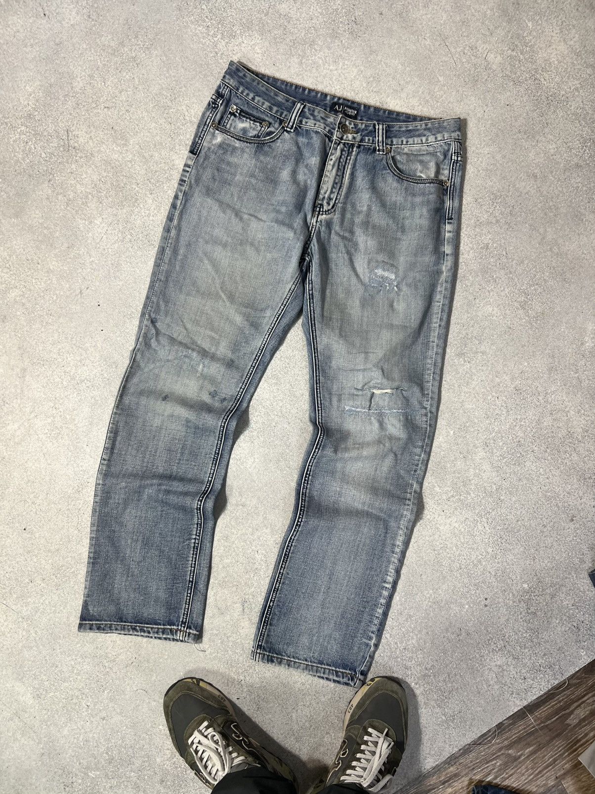 Armani Vintage Armani Jeans Big Logo Denim Pants size 36 L Size US 36 / EU 52 - 4 Thumbnail