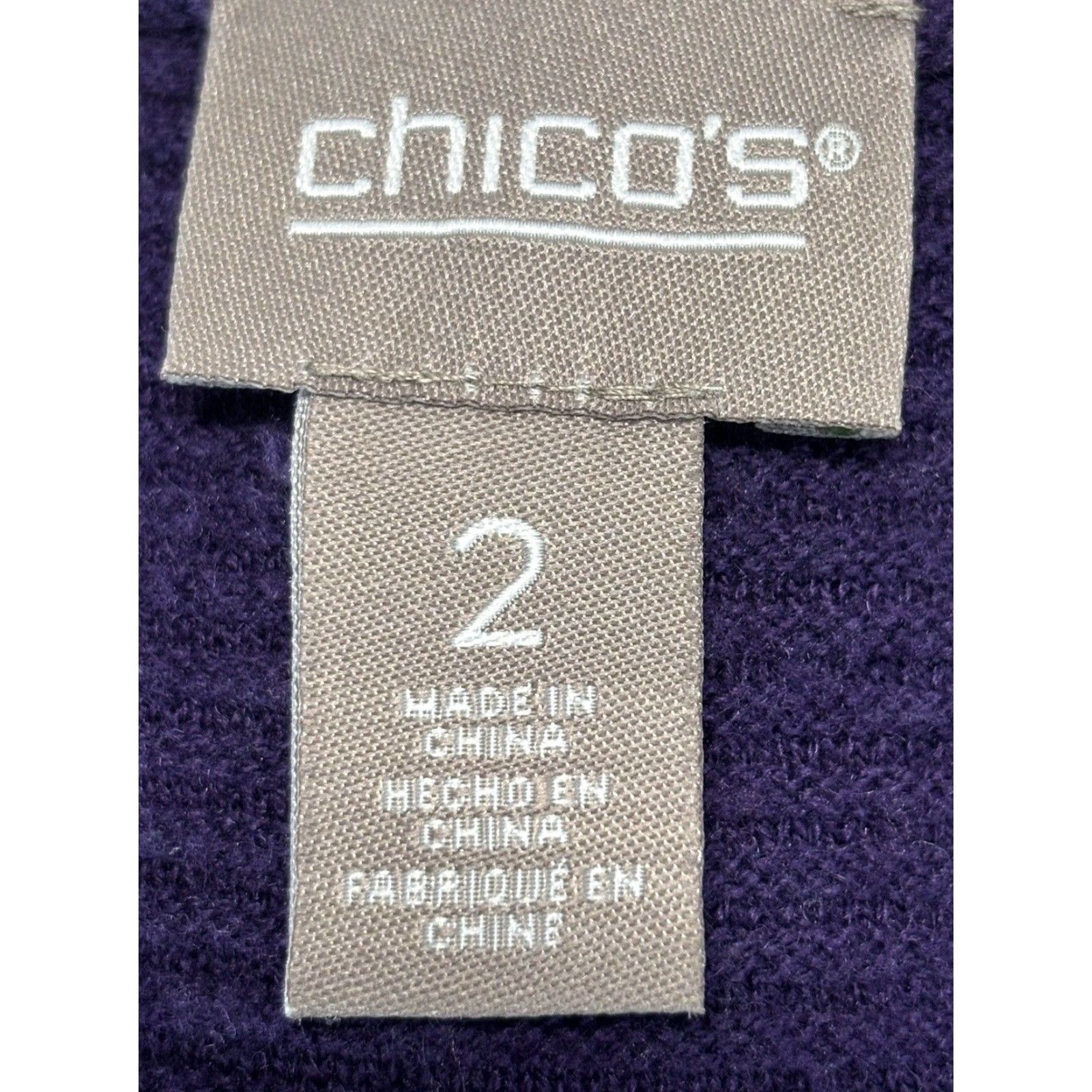 Vintage VINTAGE Chico's Knit Sweater Women's Large Purple Boat Neck Long Sleeve Pullover Size L / US 10 / IT 46 - 6 Thumbnail