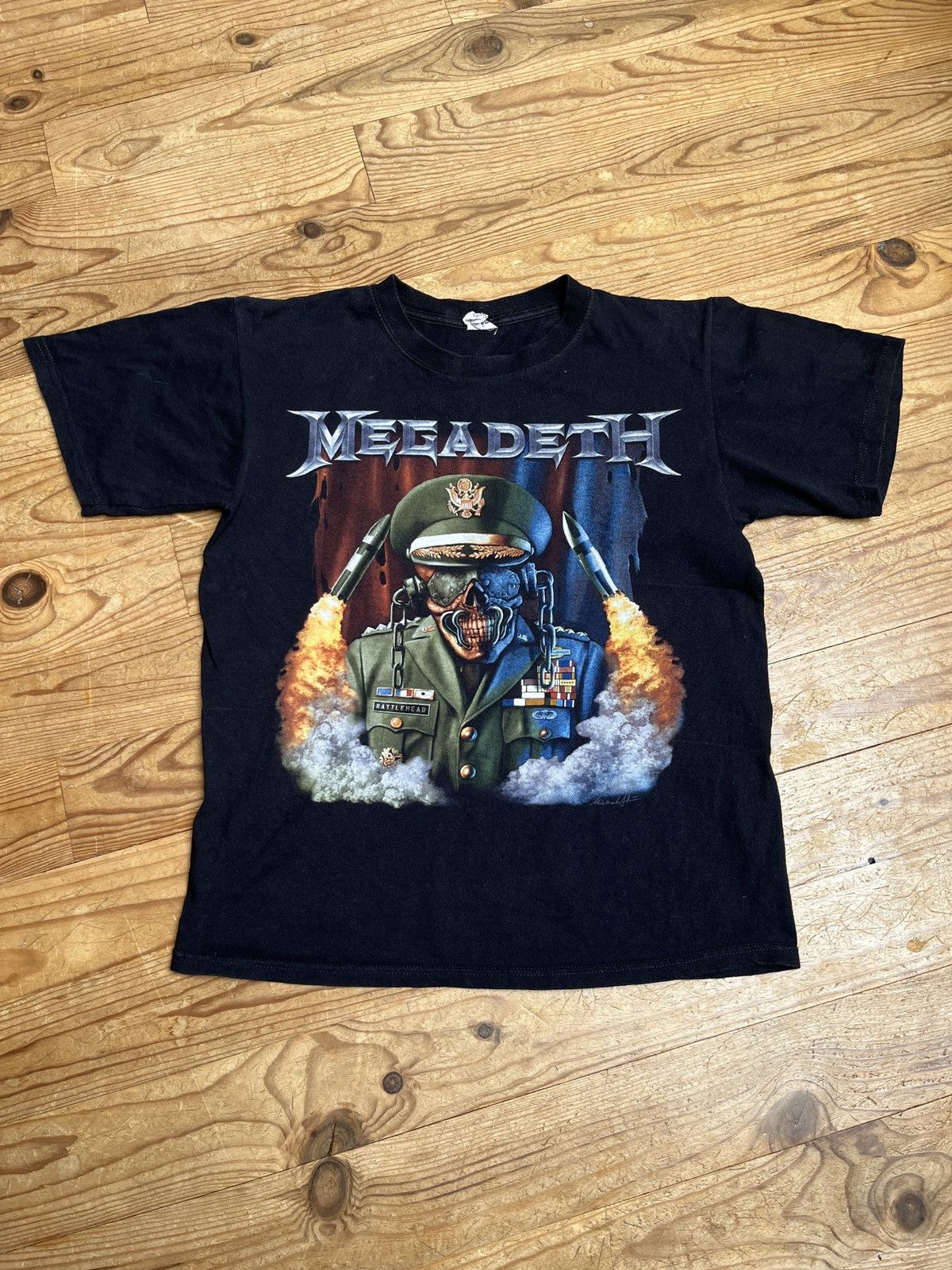 Band Tees Megadeth rattlehead vintage Tee Size US M / EU 48-50 / 2 - 1 Thumbnail