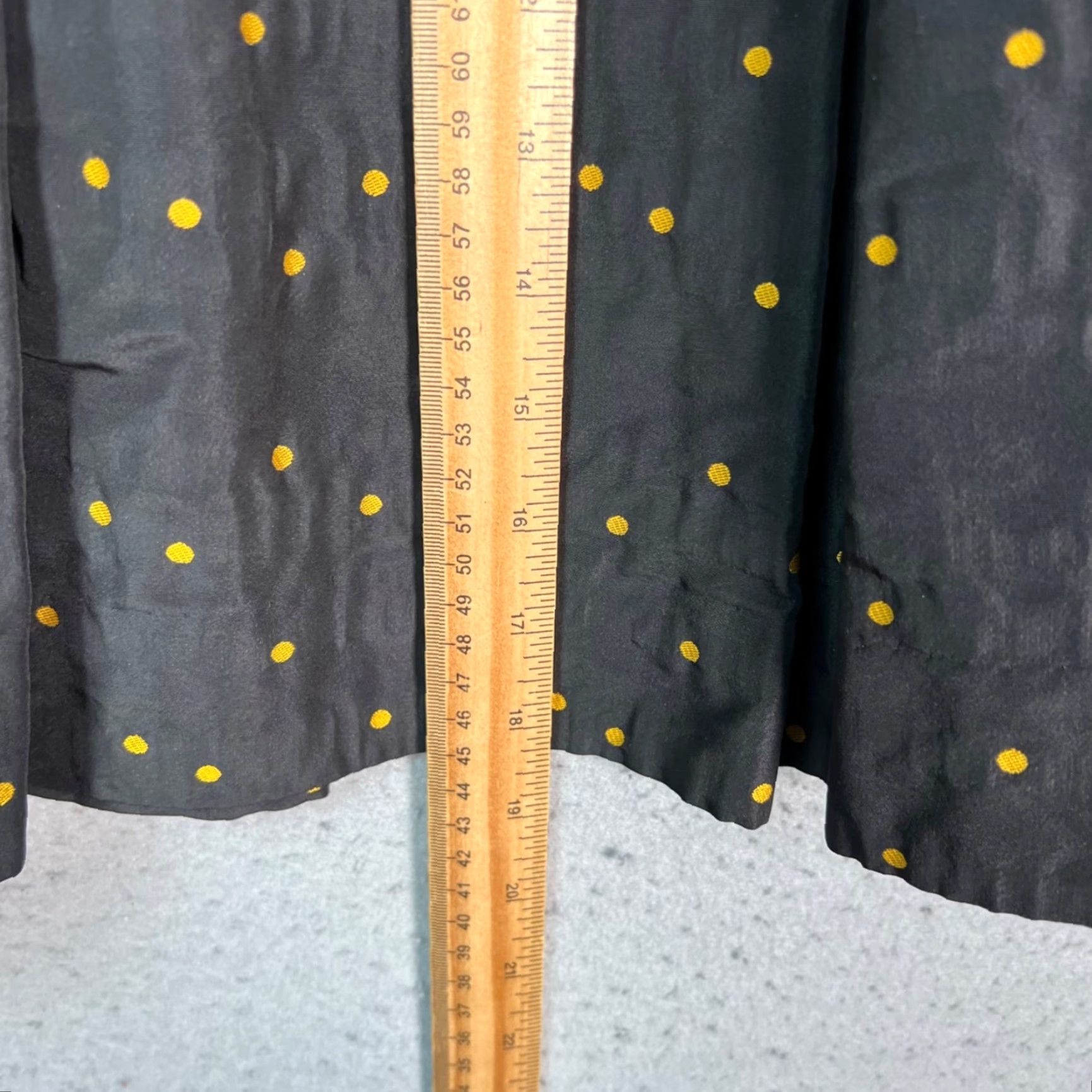 Vintage Cue Australia Womens Skirt Short A-Line Polka Dot Black & Yellow Size 8 Vintage No (Used) Size 30" / US 8 / IT 44 - 6 Thumbnail