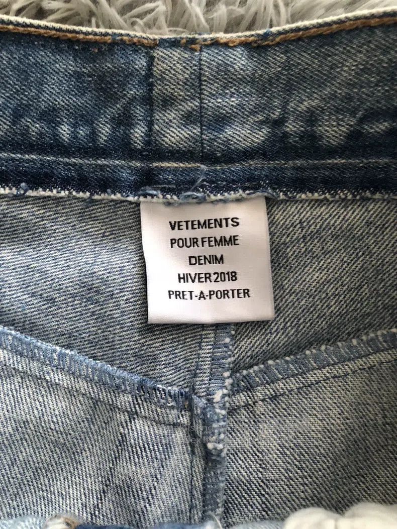 Vetements Vetements size XS Blue patchwork jeans Size US 27 - 3 Thumbnail