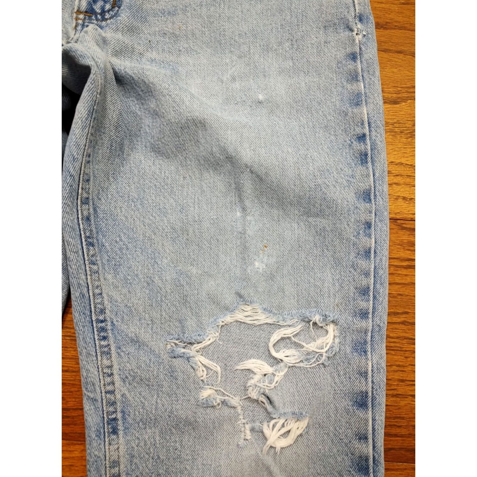 Carhartt VINTAGE Carhartt Jeans B17 32x29.5 Denim 5-Pocket Distressed Grunge Logo Blue Mens Regular Straight 90s USA Mexico Size US 32 / EU 48 - 4 Thumbnail