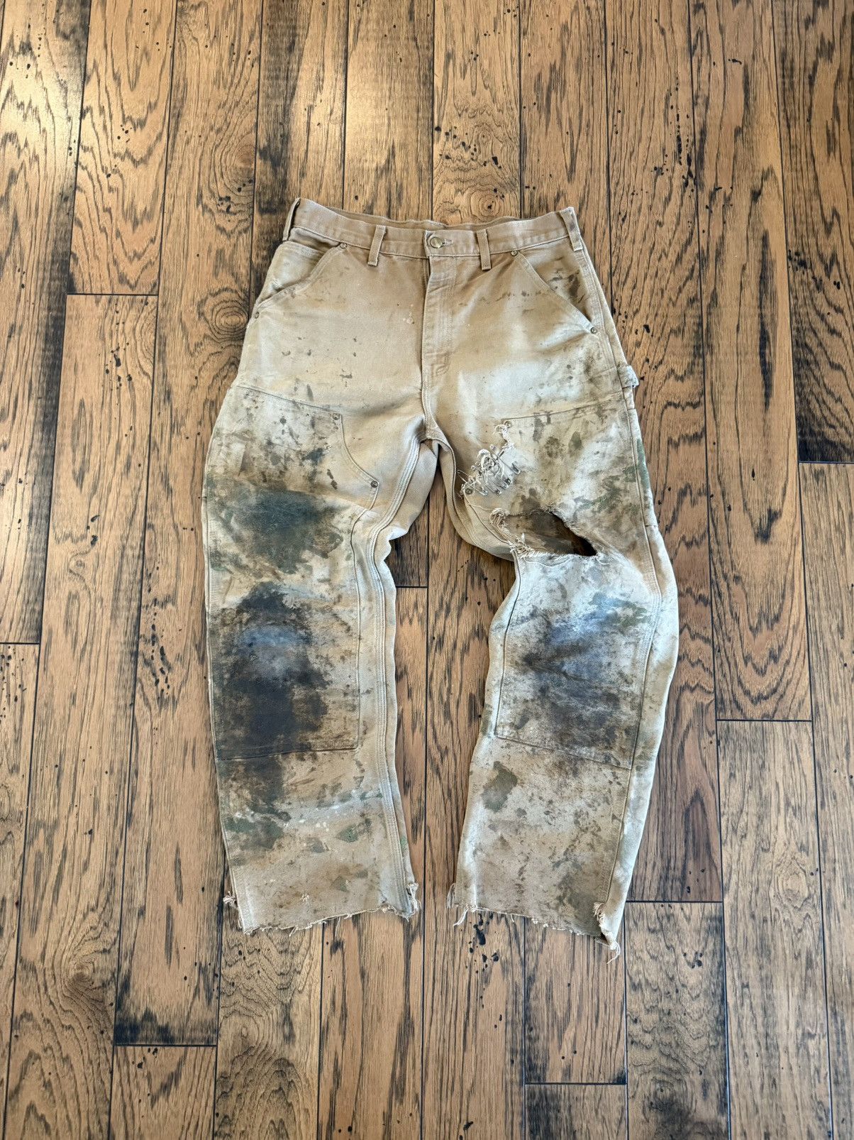 Carhartt Vintage 90s Destroyed Carhartt Double Knee Size US 30 / EU 46 - 1 Thumbnail