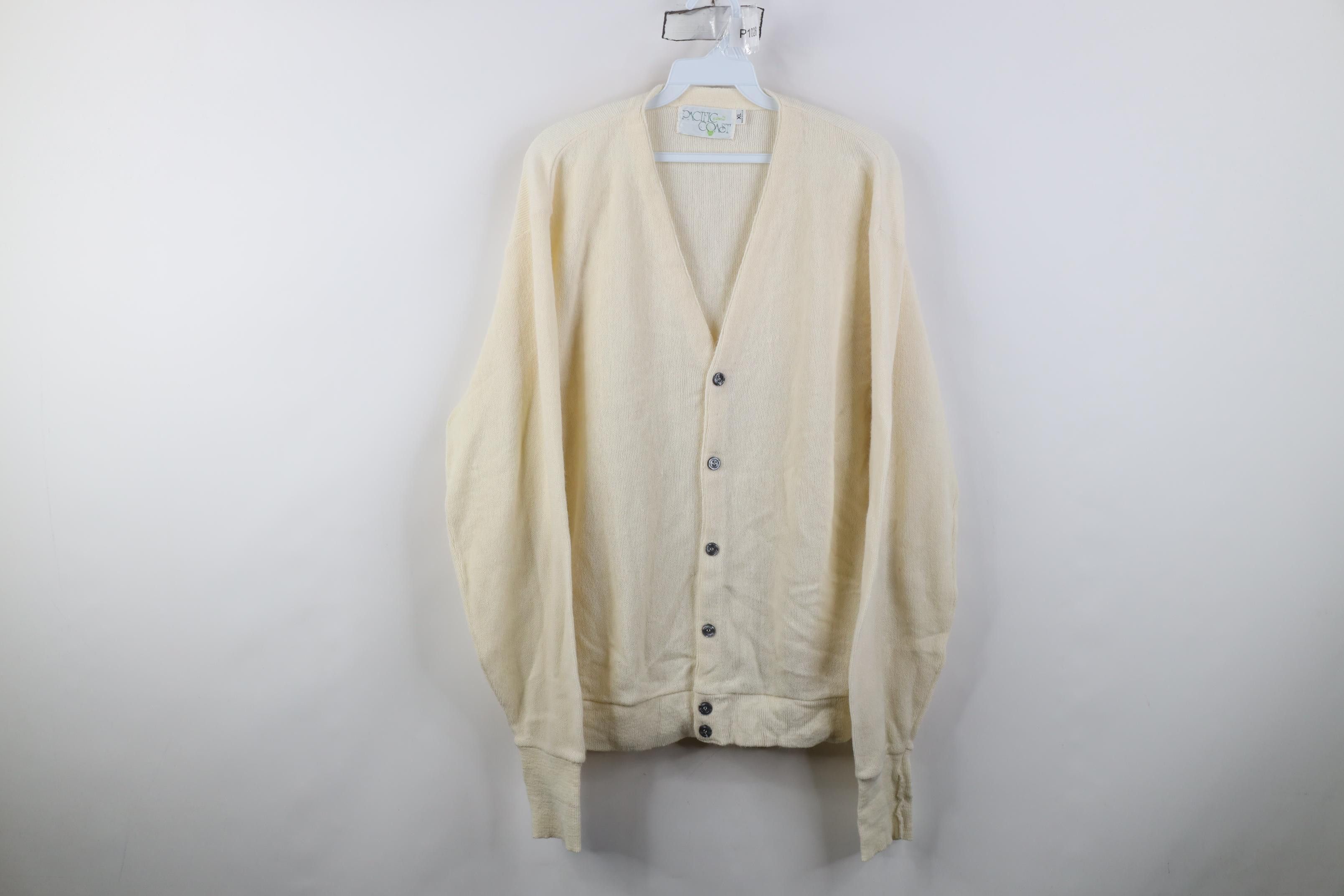 Vintage Vintage 70s Streetwear Kurt Cobain Knit Cardigan Sweater USA Size US XL / EU 56 / 4 - 1 Thumbnail