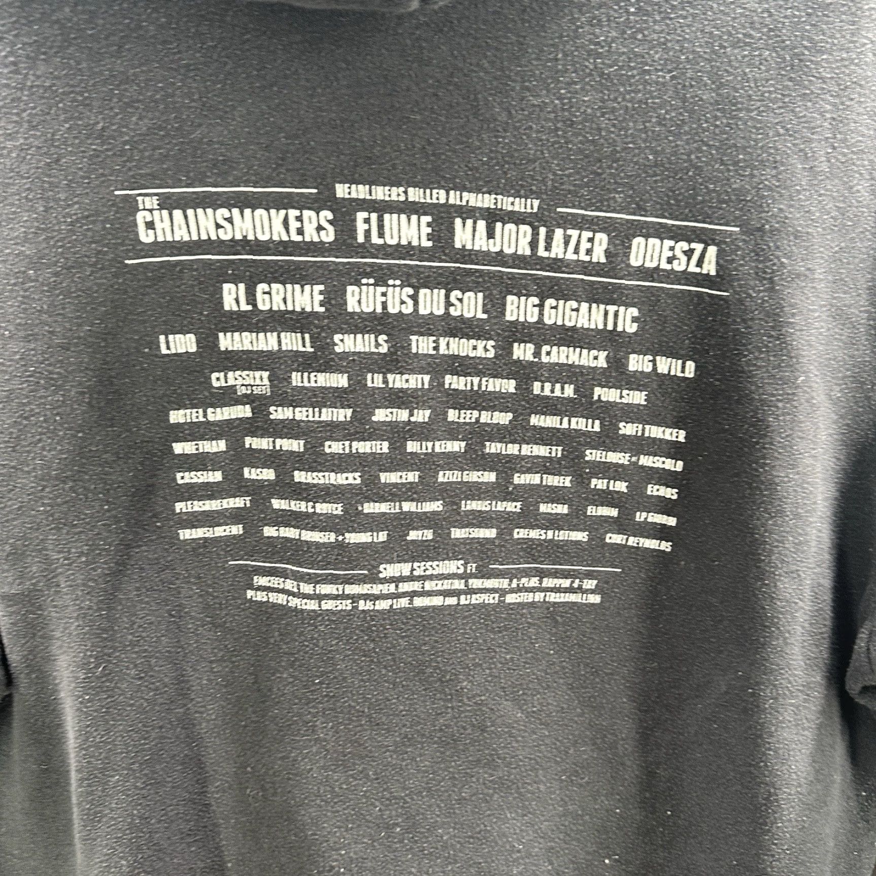 Gildan Snowglobe Music Festival 2016 Hoodie Sweatshirt Mens L Chainsmokers Flume Odesza Nike Shirt Size US L / EU 52-54 / 3 - 7 Thumbnail