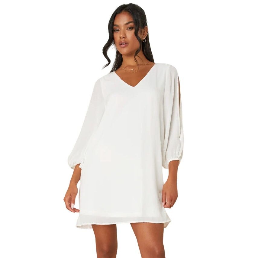 Other Lulus White Off Shoulder Shifting Dears Ivory Sleeve Dress M Size M / US 6-8 / IT 42-44 - 1 Thumbnail