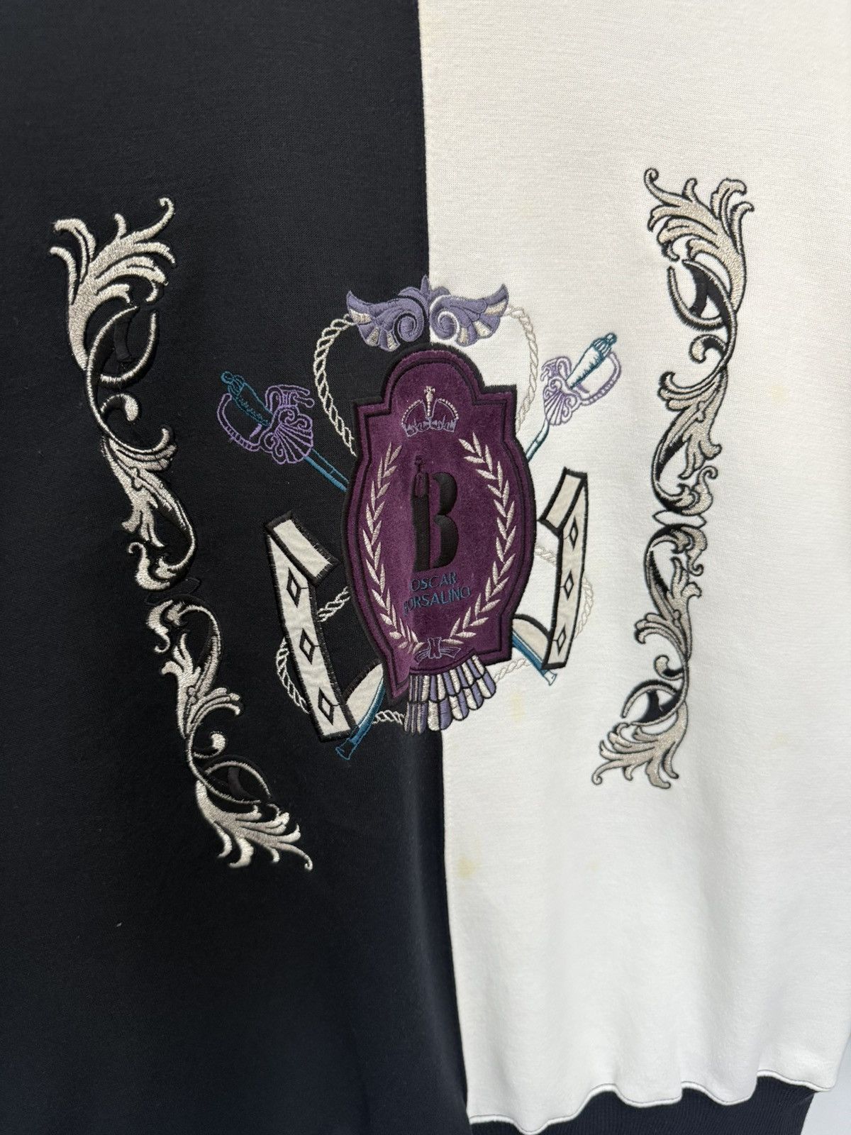 Borsalino 🔥 Italian Oscar Borsalino Embroided Roundneck Sweat - LL Size US L / EU 52-54 / 3 - 4 Thumbnail