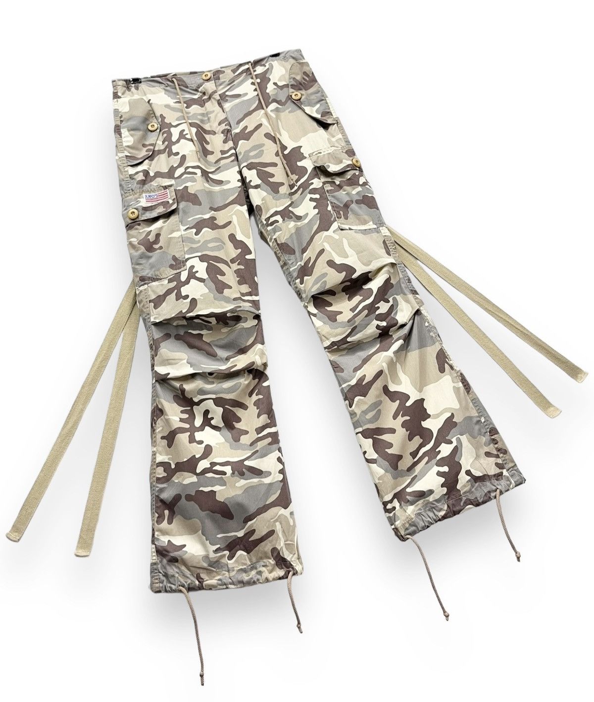 Japanese Brand UFO Drawstring Bondage Urban Camouflage Streetwear Dance Size US 29 - 5 Thumbnail