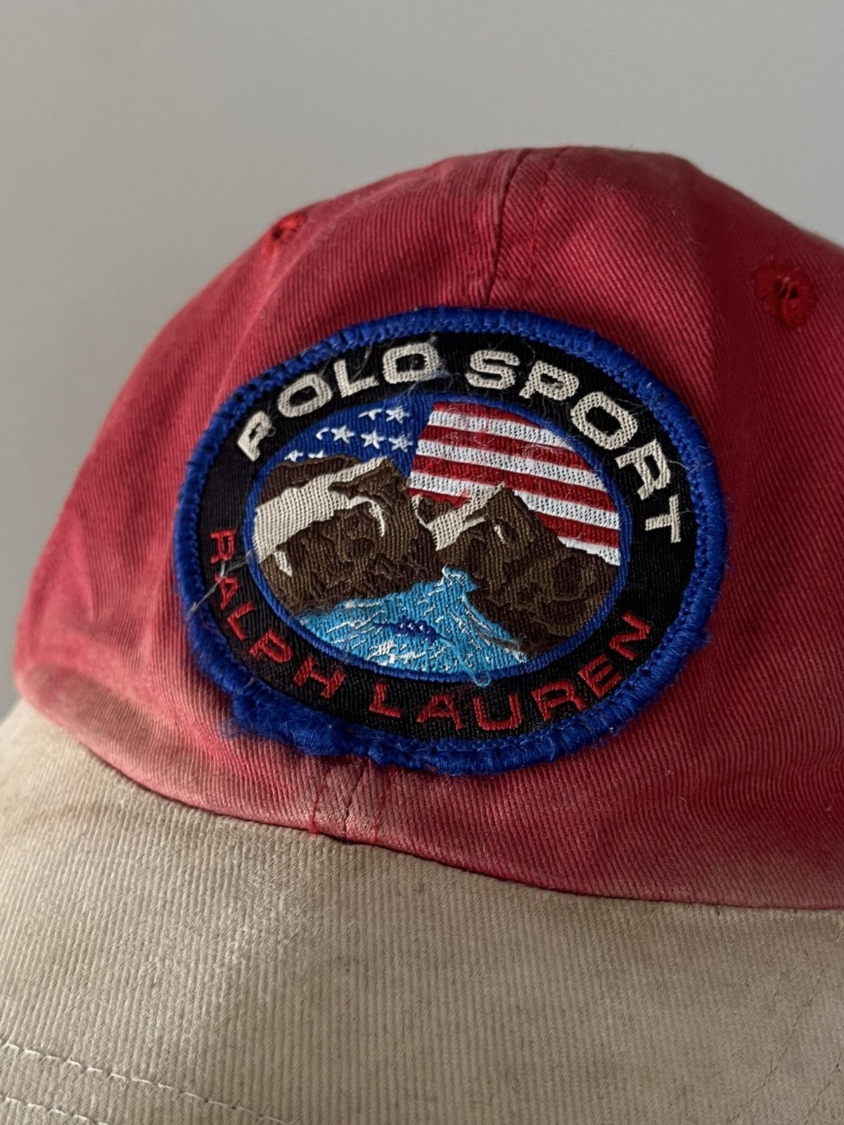 Polo Ralph Lauren POLO SPORT RALPH LAUREN DISTRESSED CAP HAT VINTAGE USA FLAG Size ONE SIZE - 5 Thumbnail