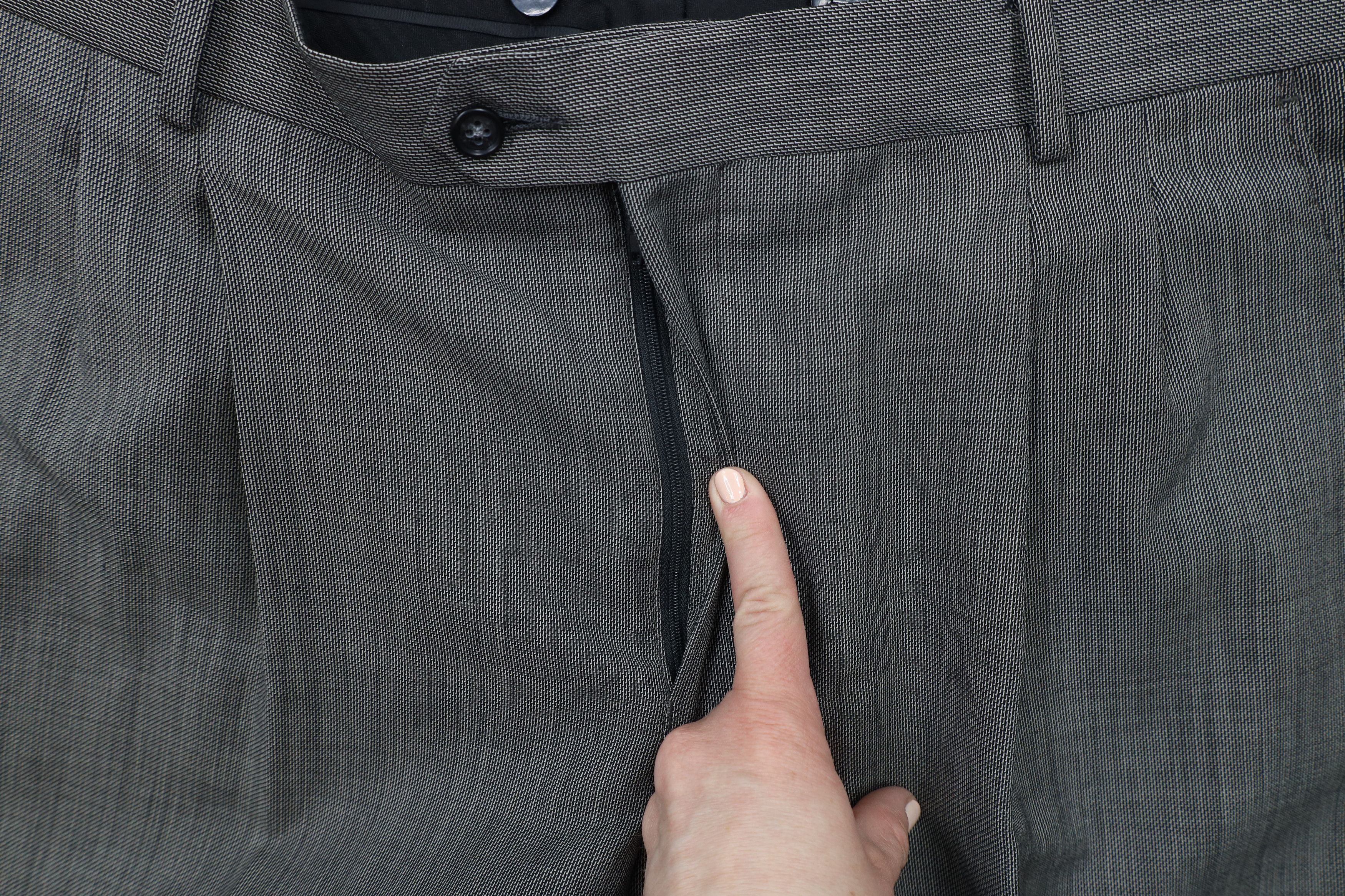 Vintage Vintage 90s Streetwear Pleated Wide Leg Chino Pants Gray Size US 36 / EU 52 - 6 Thumbnail