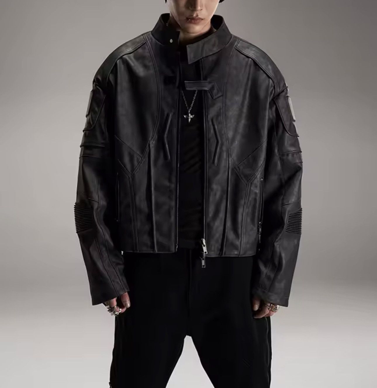 Other Motorcycle Vintage Retro Pu Leather Racer Distressed Jacket Size US L / EU 52-54 / 3 - 3 Thumbnail
