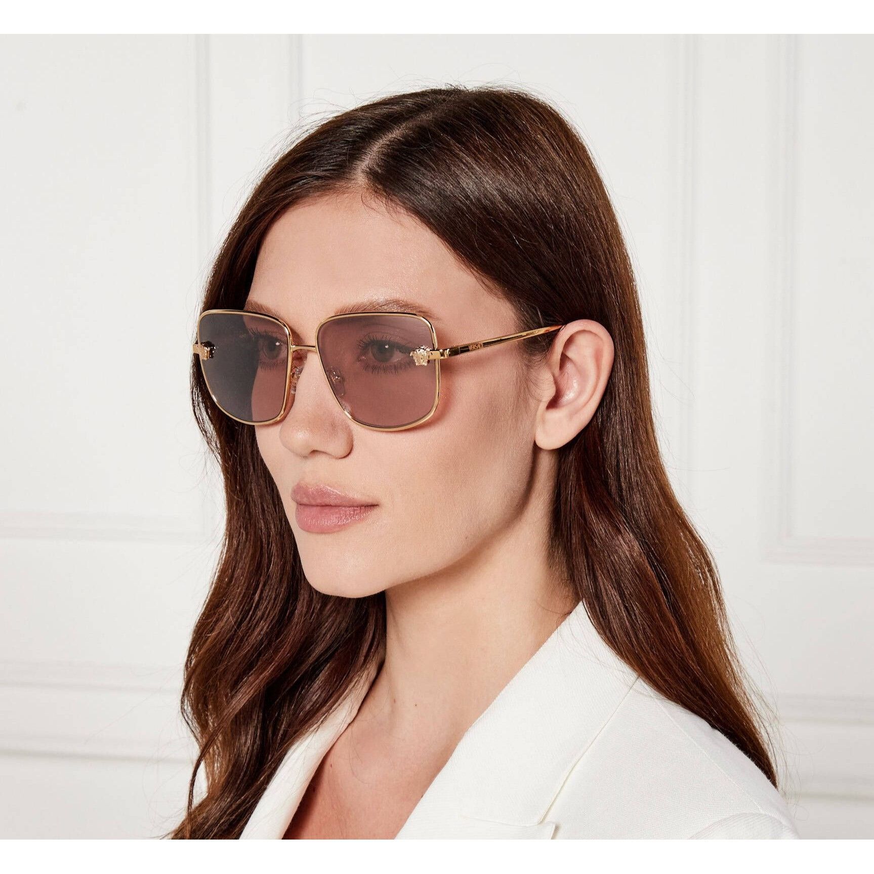 Versace NEW VE2282 1002/AK VERSACE GOLD PINK SUNGLASSES VE2282