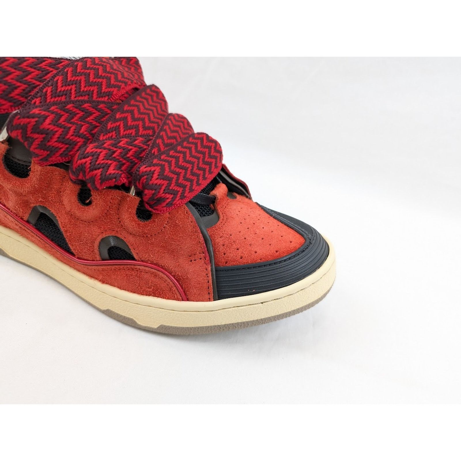 Lanvin o1rshd1 Curb Sneakers in Poppy Red/Black 42 Size US 9 / EU 42 - 3 Thumbnail