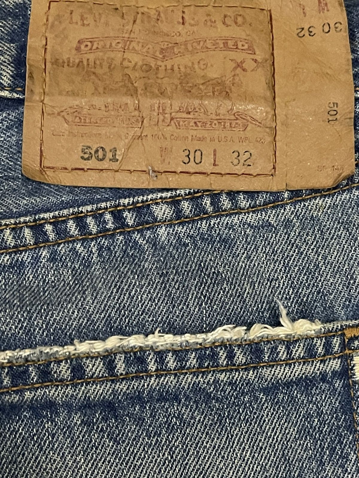 Levi's Vintage 90s Levis 501 Blue Wash Classic Style Jeans Size US 30 / EU 46 - 10 Thumbnail