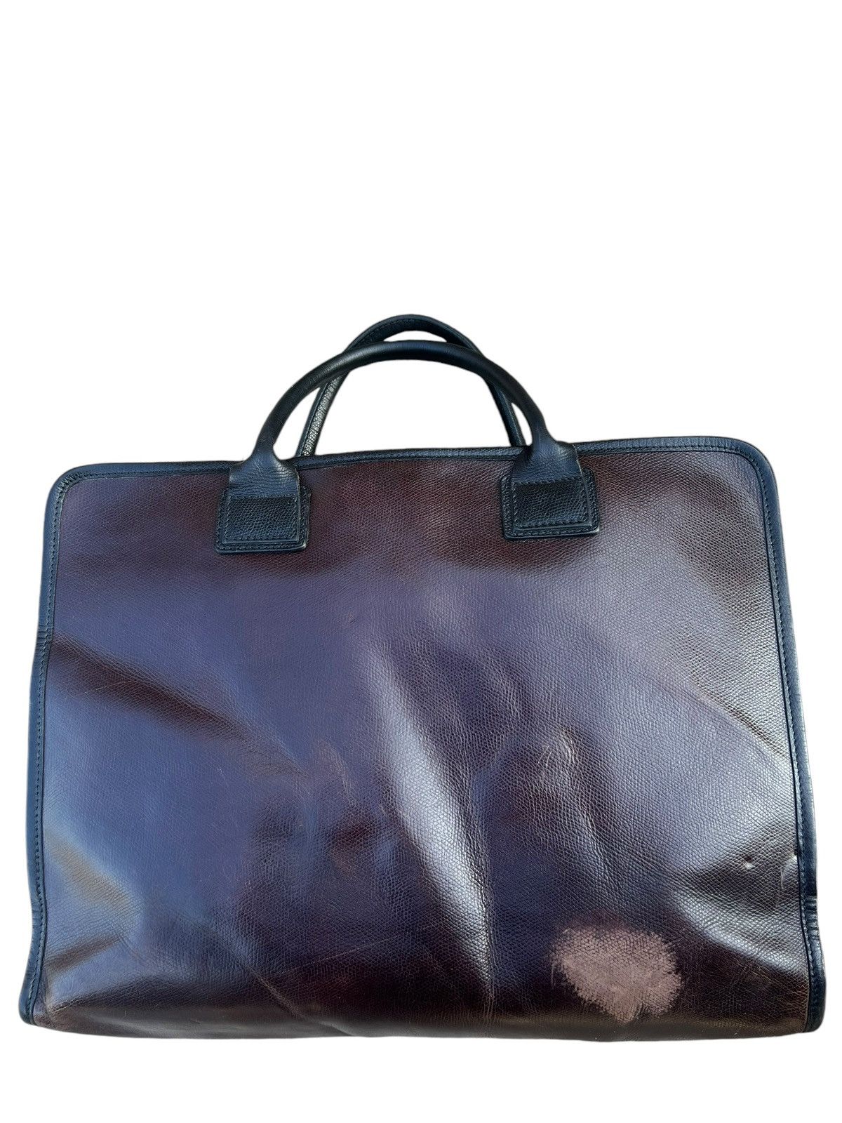 Felisi Vintage Felisi Italy Distressed Patina Leather Handle Bag Size ONE SIZE - 10 Thumbnail