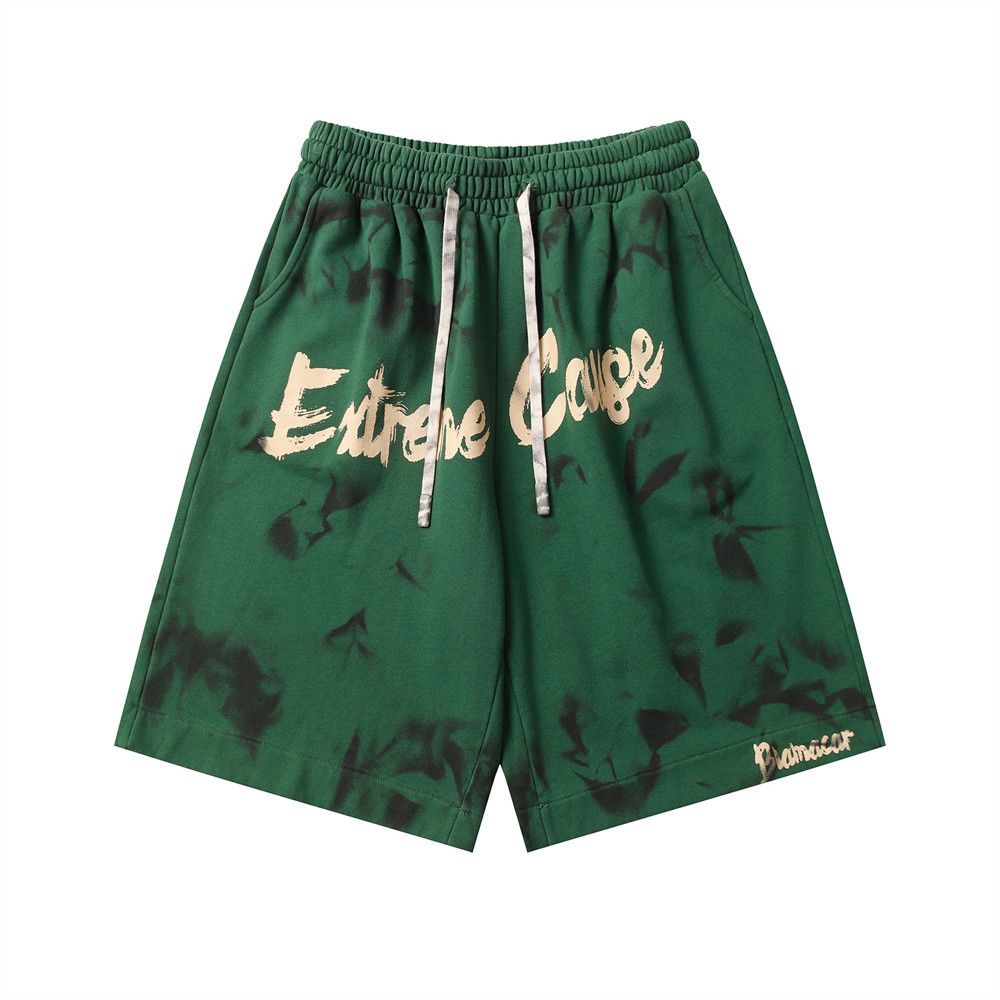 Japanese Brand × Vintage Men's trendy street distressed tie-dye letter casual shorts Size US 32 / EU 48 - 1 Thumbnail