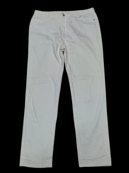 Japanese Brand × Jean × Vintage WHITE JEANS LADY EMBROIDERED FLOWER Size 33" - 1 Thumbnail