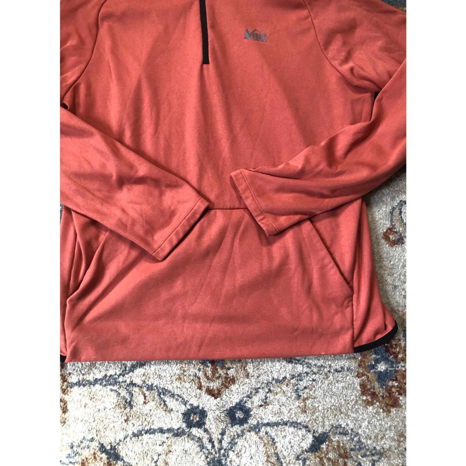 Vintage REI Co-op Pullover Hoodie Mens Large Red Fleece Lined Quarter Zip Outdoor Hiking Size US L / EU 52-54 / 3 - 5 Thumbnail
