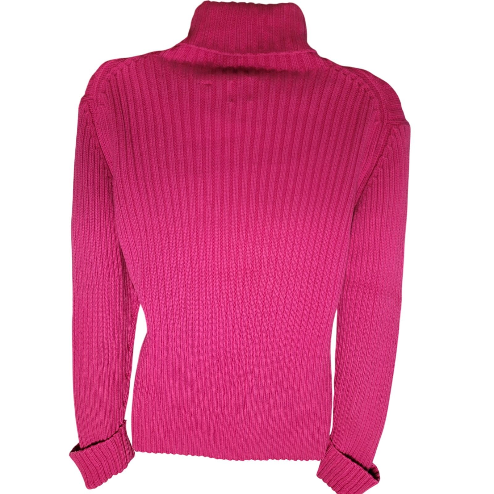 Gap Gap Women Pink Turtleneck Shirt Ribbed Sz L Size L / US 10 / IT 46 - 2 Thumbnail