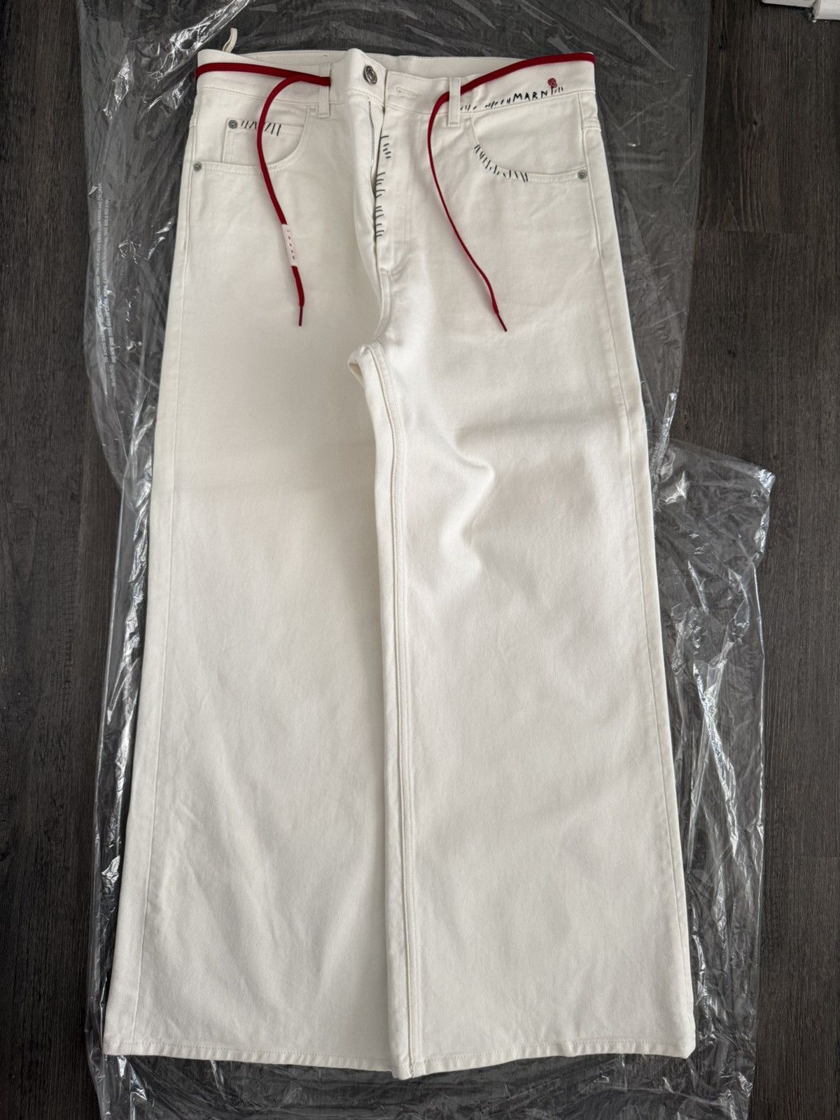 Marni DRAWSTRING TROUSERS - LILY WHITE Size US 32 / EU 48 - 1 Thumbnail