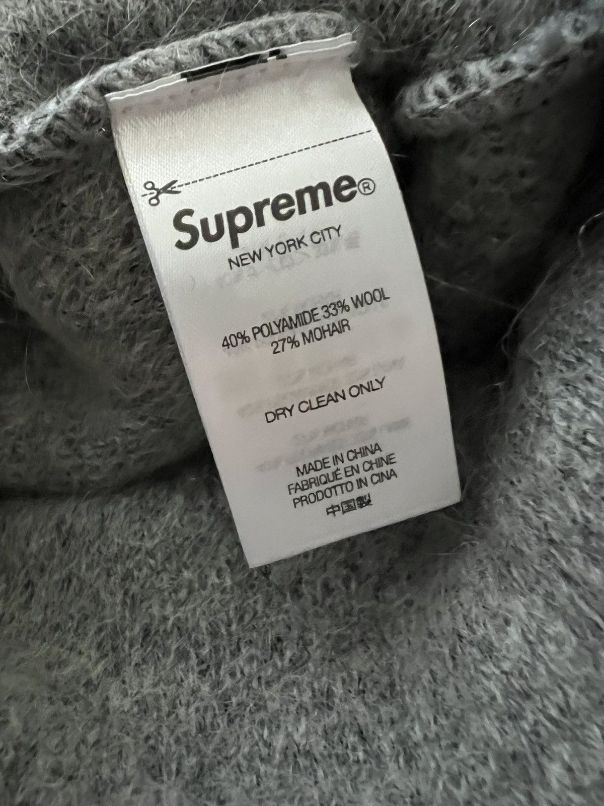 Supreme Supreme Mohair Beanie Grey FW24 Size ONE SIZE - 3 Thumbnail
