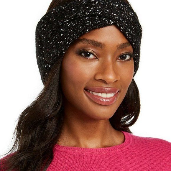 DKNY DKNY Fleece-Lined Headband, Black, OS Size ONE SIZE - 1 Thumbnail