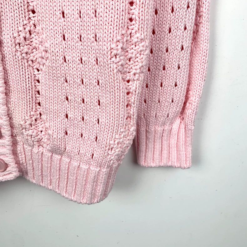 Prada Prada 22 pink V-neck cotton knitted cardigan coat Size XS / US 0-2 / IT 36-38 - 4 Thumbnail