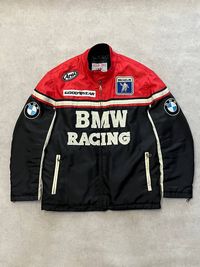 Vintage BMW Racing Jacket Michelin Good Year Embroidered Big