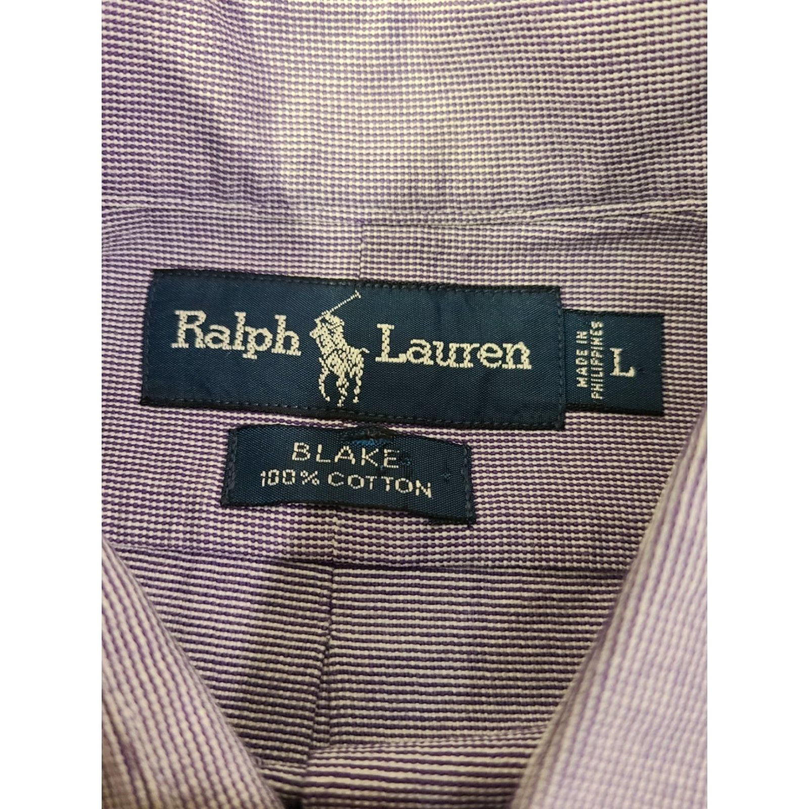 Polo Ralph Lauren Polo Ralph Lauren Shirt Men's Purple Square L Long Sleeve Button-Down Collared Knit Cotton Embroidered Logo Classic Size US L / EU 52-54 / 3 - 5 Thumbnail