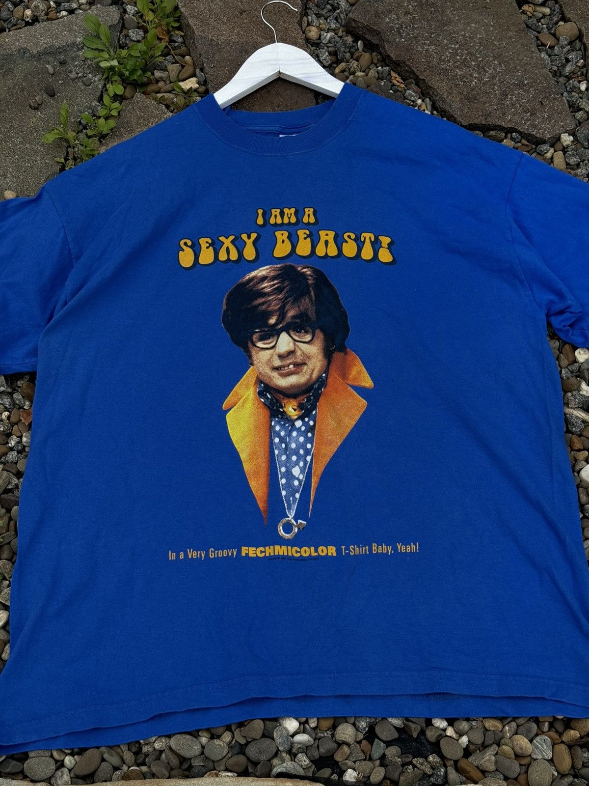 Vintage 2002 Ostin Powers I Am Sexy Beast Vintage Blue t-shirt Size US XL / EU 56 / 4 - 4 Thumbnail