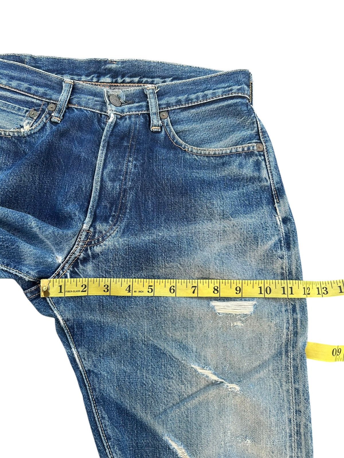 Full Count & Co. × Kapital × Vintage Vintage Full Count Selvedge Distressed Denim Jeans Size US 29 - 20 Thumbnail