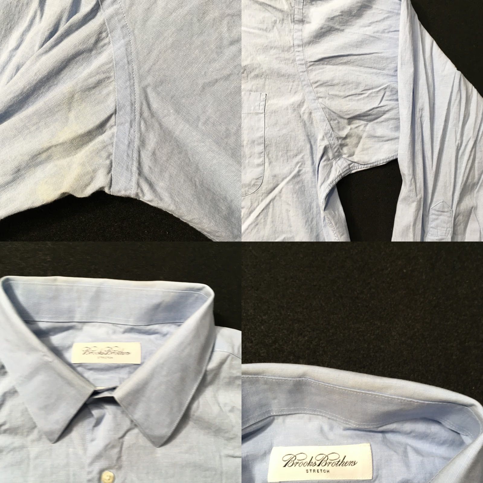Brooks Brothers Brooks Brothers Dress Shirt Blue Cotton Blend 16 Regular 34-35 Button Collar Stretch Mens Shirt Size 42R - 8 Thumbnail