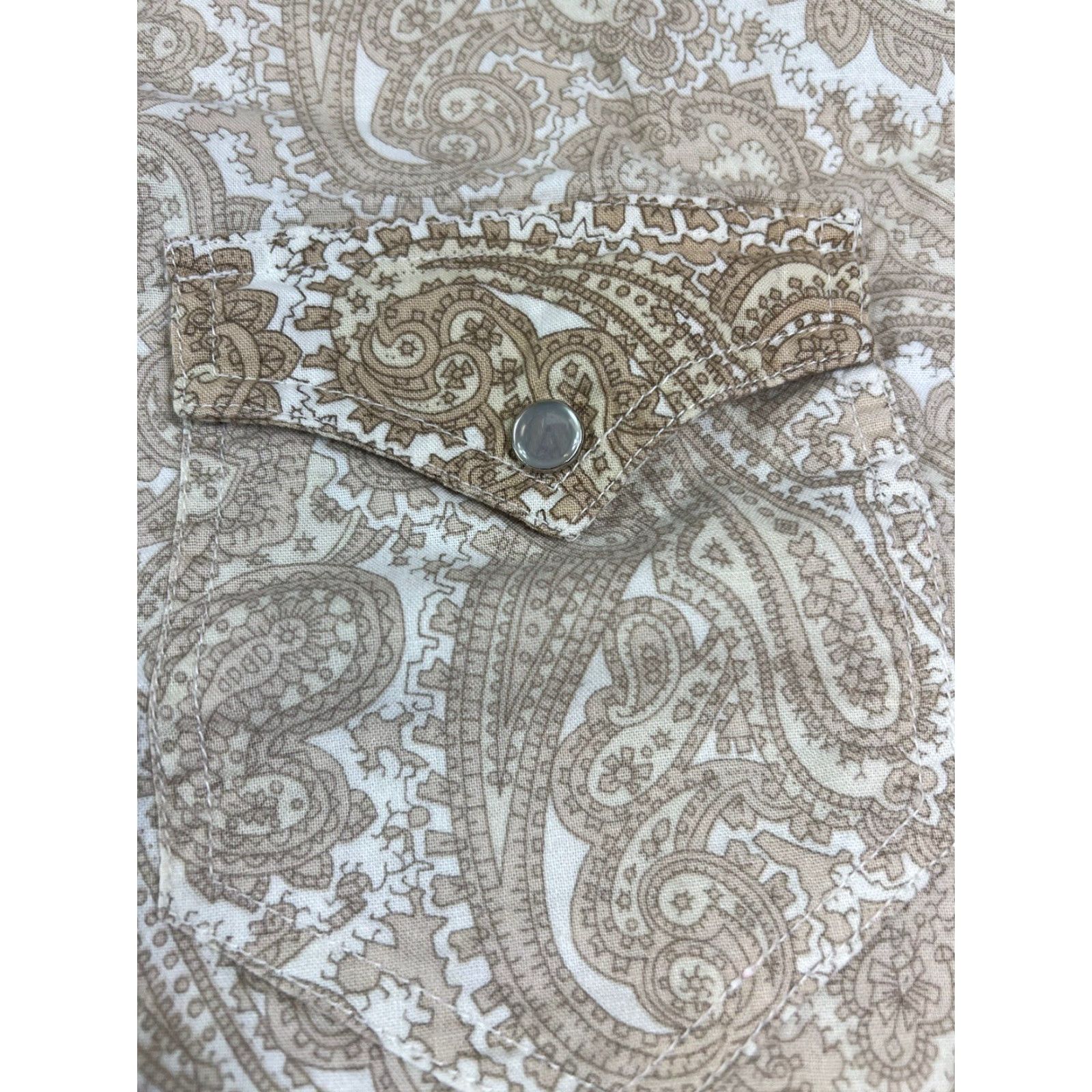 Express Express Western Button-Up Shirt L Mens Paisley Pearl Snap Beige Large Size US L / EU 52-54 / 3 - 7 Thumbnail