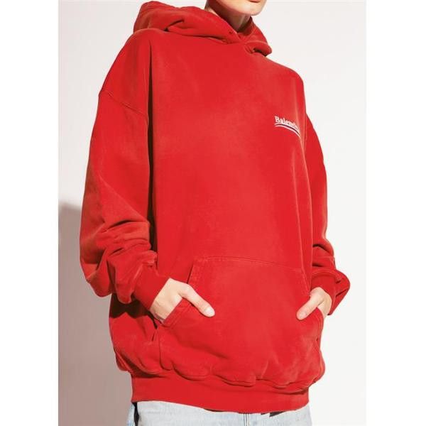 Balenciaga o1mt1gz1224 Political Campaign Large Fit Hoodie Red Size US L / EU 52-54 / 3 - 5 Thumbnail
