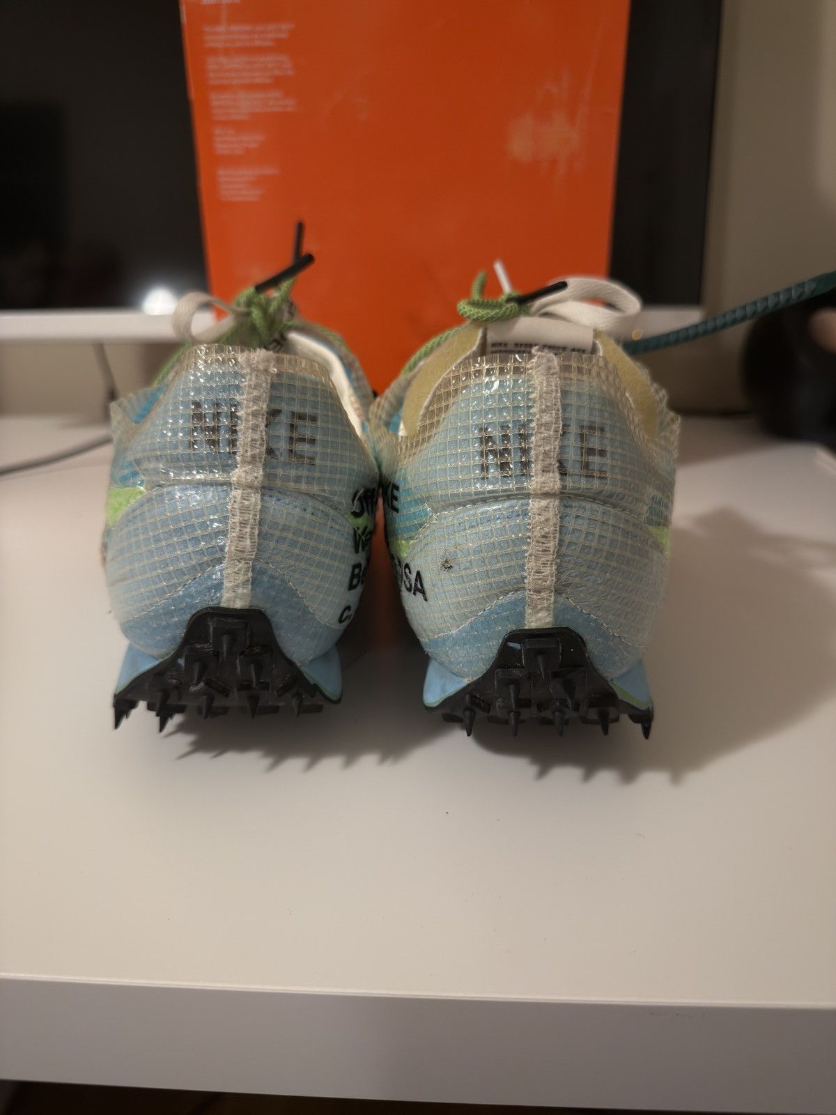 Nike × Off-White Off-White Waffle Racer ‘Vivid Sky’ Size US 11.5 / EU 44-45 - 5 Thumbnail